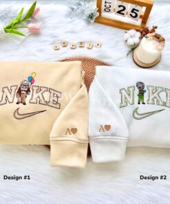 Custom Embroidered Adventure House Couple Matching Hoodies Sweatshirts For Couples