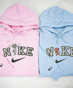 Custom Embroidered Jerry x Tom Happy Matching Hoodies Sweatshirts For Couples